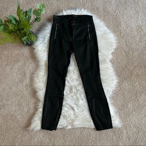 J Brand Black Waxed Mid Rise Skinny Jeans